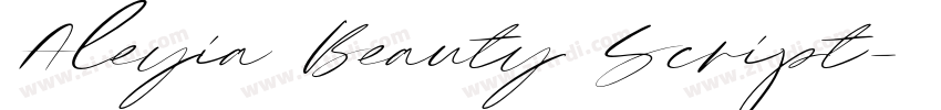 Aleyia Beauty Script字体转换
